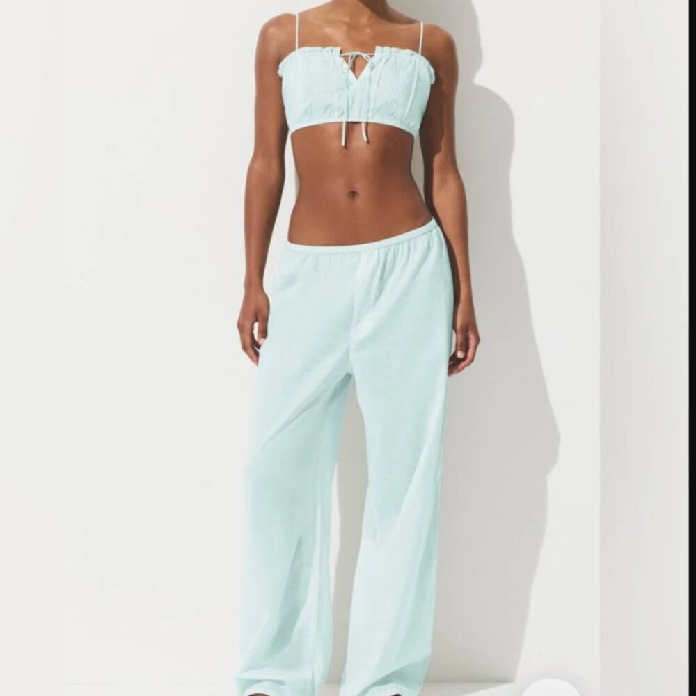 BNWT - SKIMS COTTON VOILE LOOSE PANT - FROST BLUE